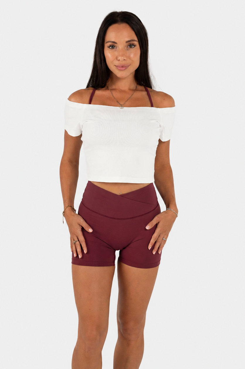 Off Shoulder Midi - White