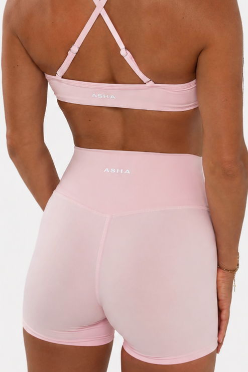 Cross Over Shorts - Baby Pink
