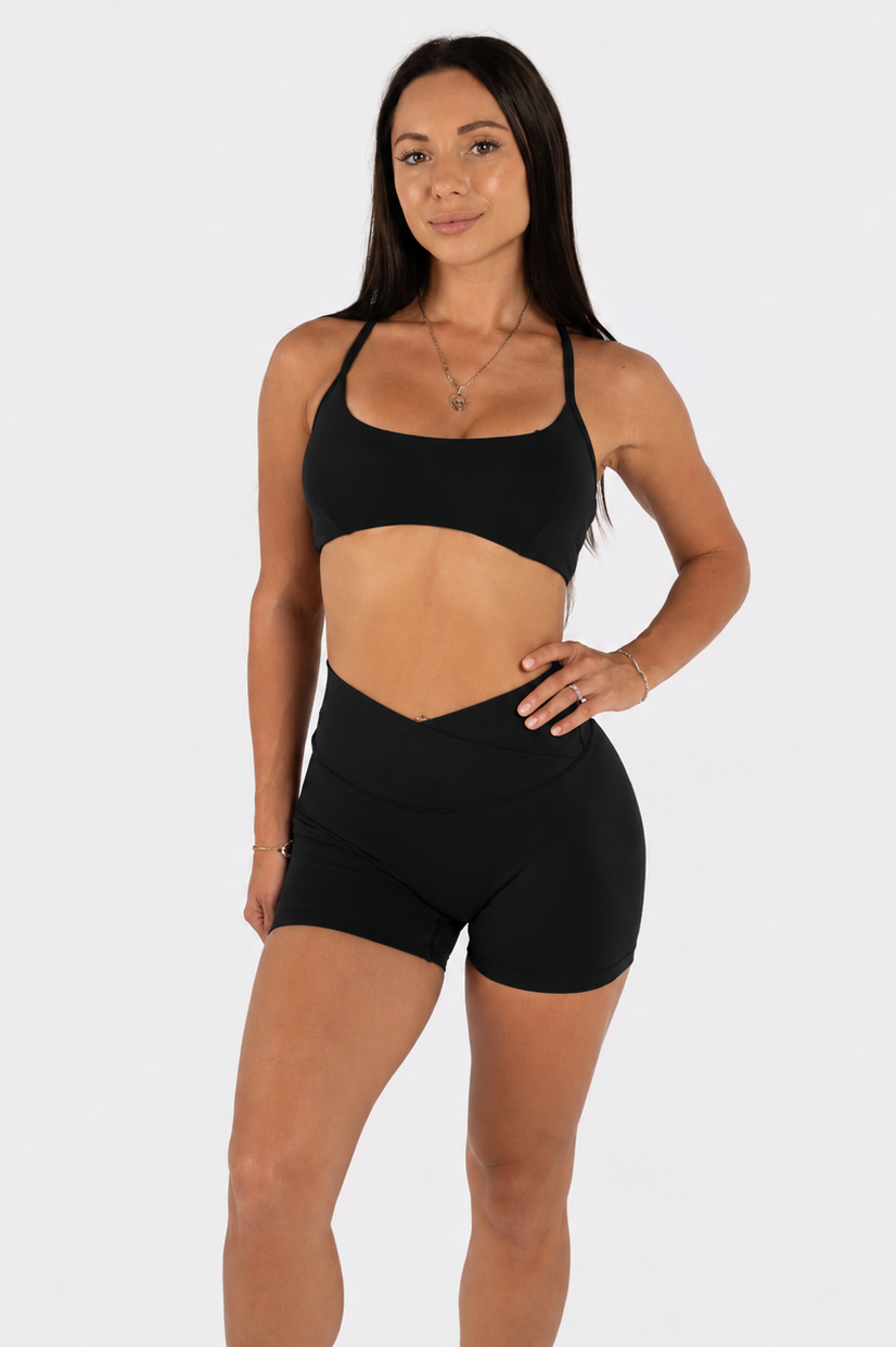 Cross Over Shorts - Black