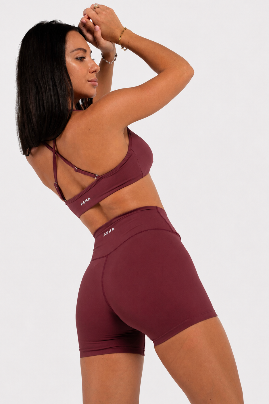 Cross Over Shorts - Burgundy