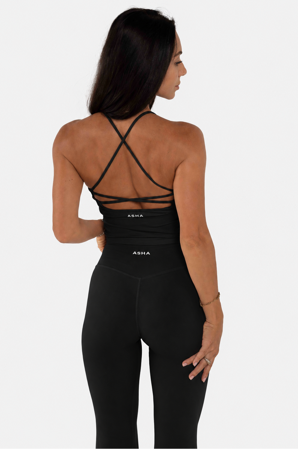 Cross Over Leggings - Black
