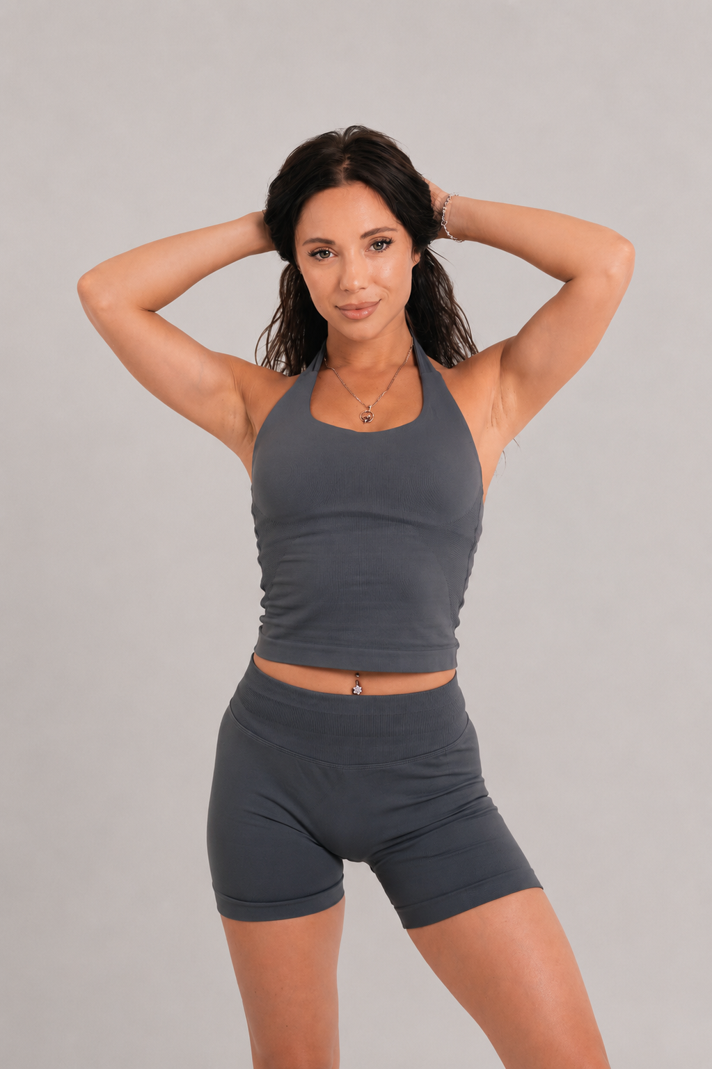 Contour Halter Neck - Graphite