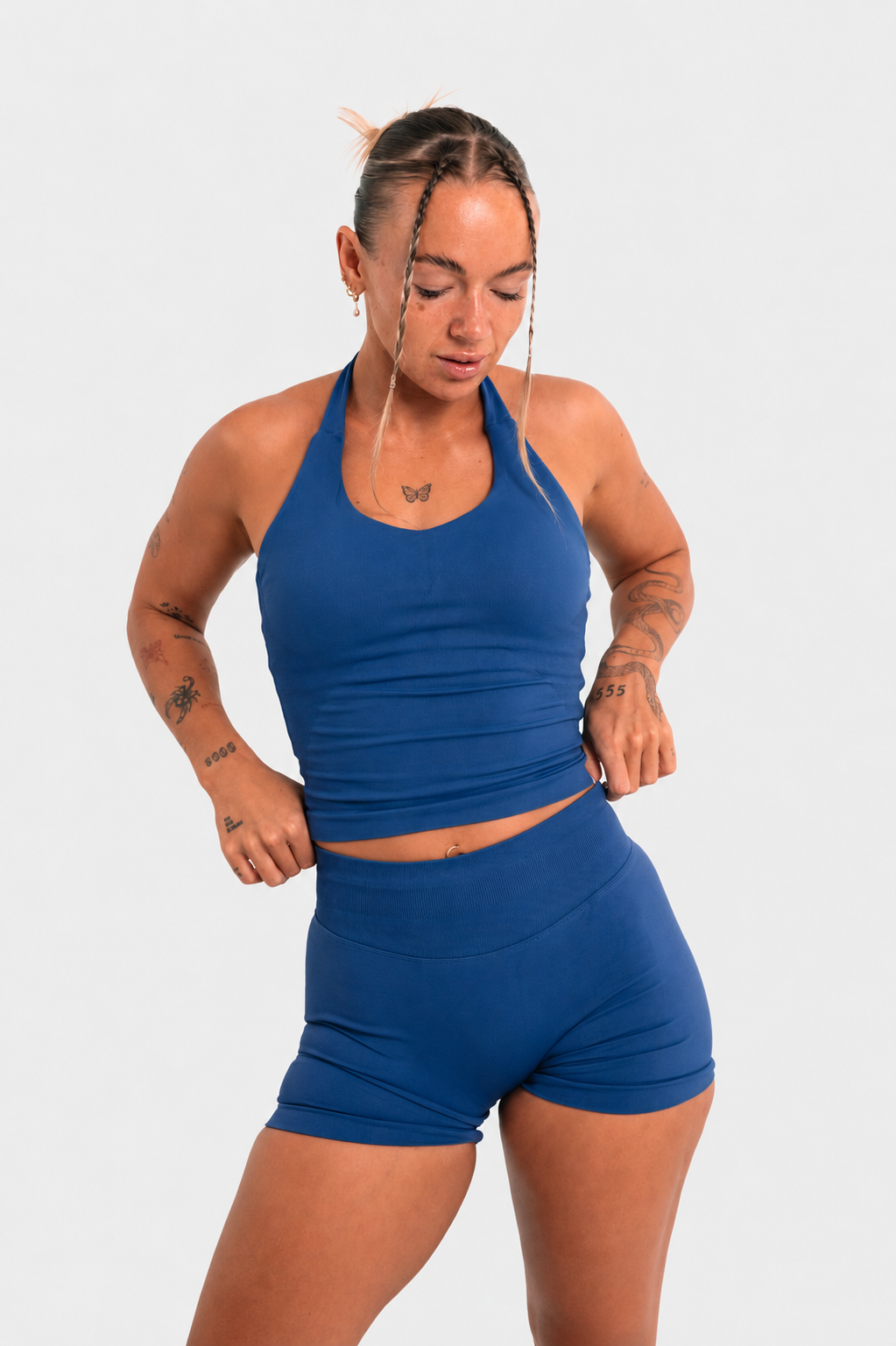 Contour Halter Neck - Deep Blue