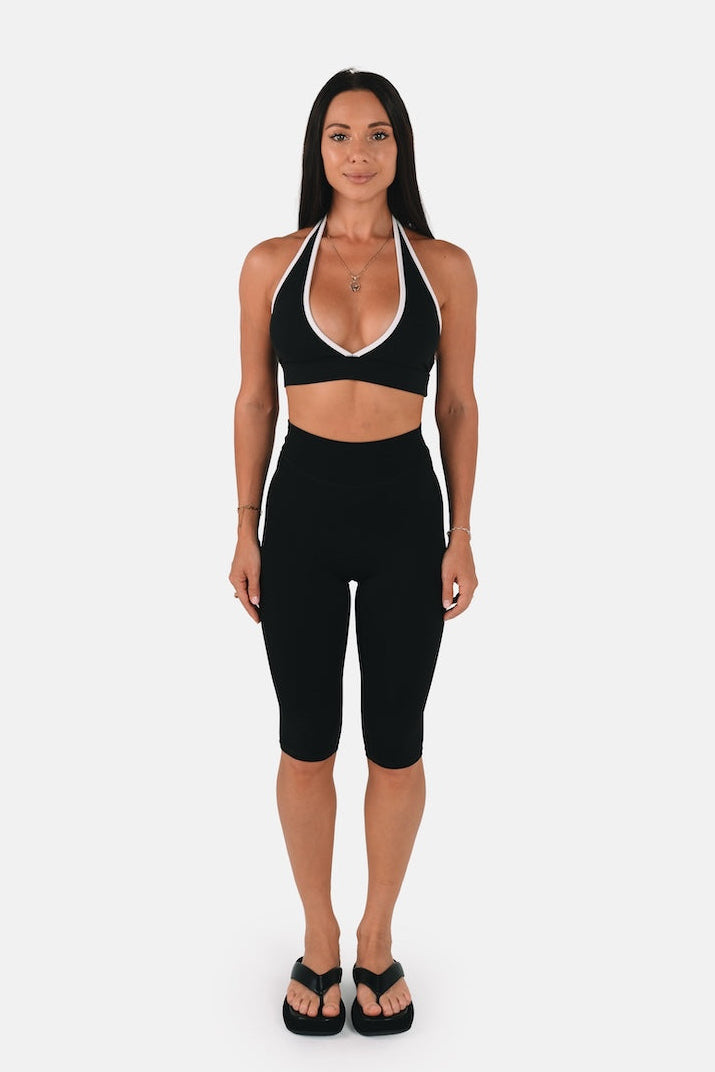 Invisible Scrunch Capri Leggings - Black