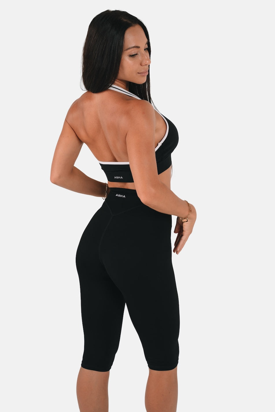 Invisible Scrunch Capri Leggings - Black