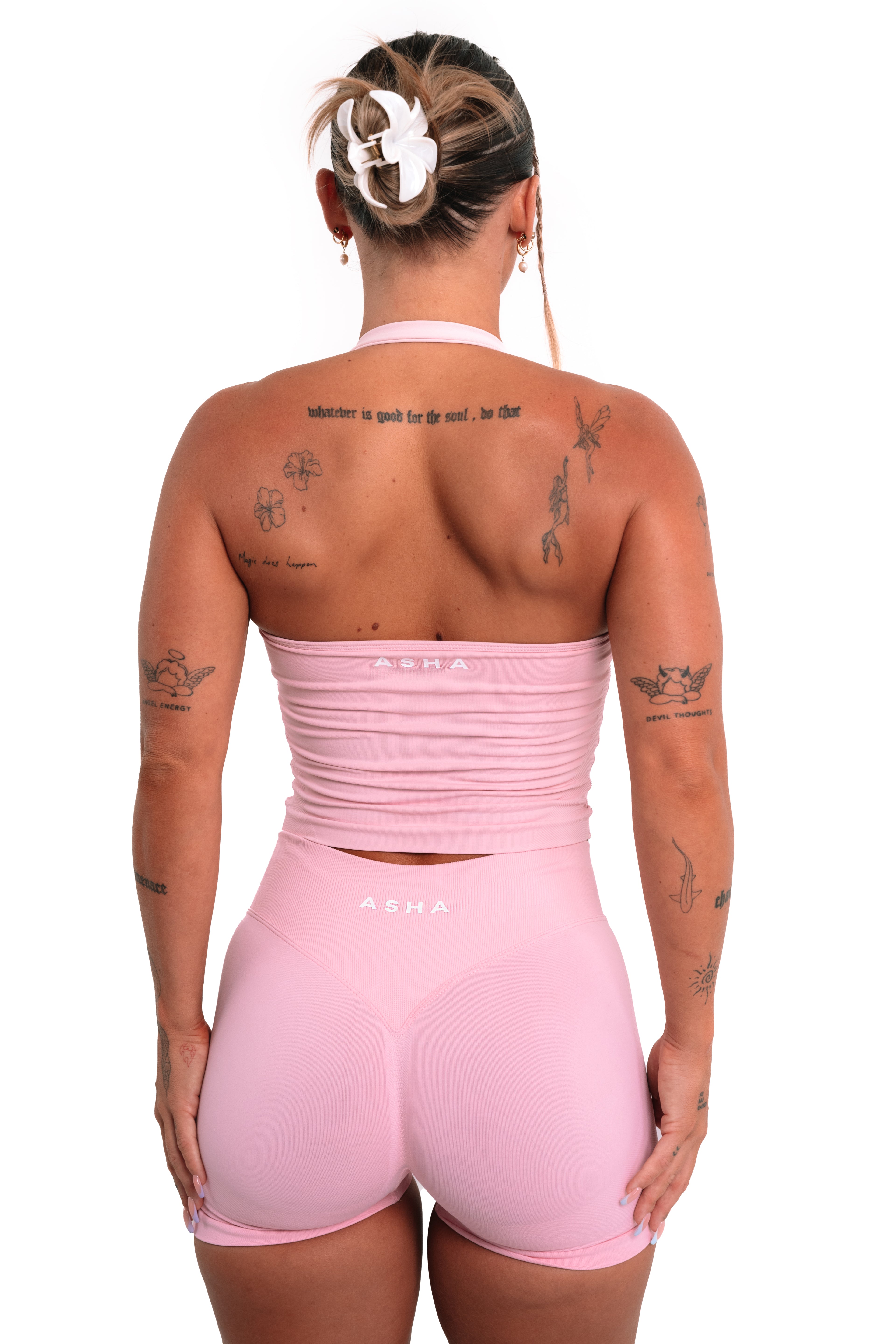 CONTOUR HALTER NECK - BLUSH